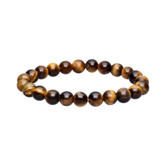 Echte tijgeroog armband 8mm kralen - Geluk, Succes en beschermend